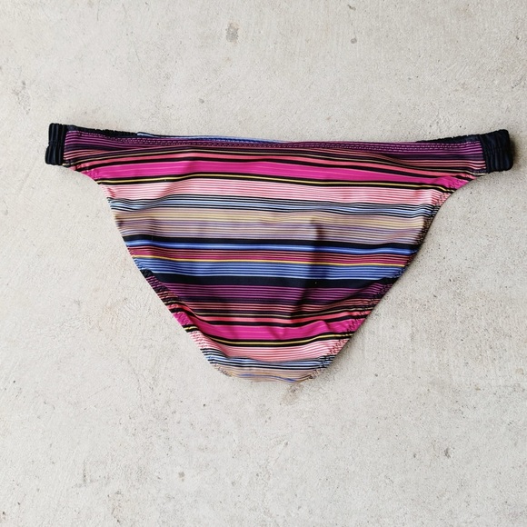 ATHLETA Capri Stripe Side Smocked Swim Bottom Size Large - Picture 4 of 5